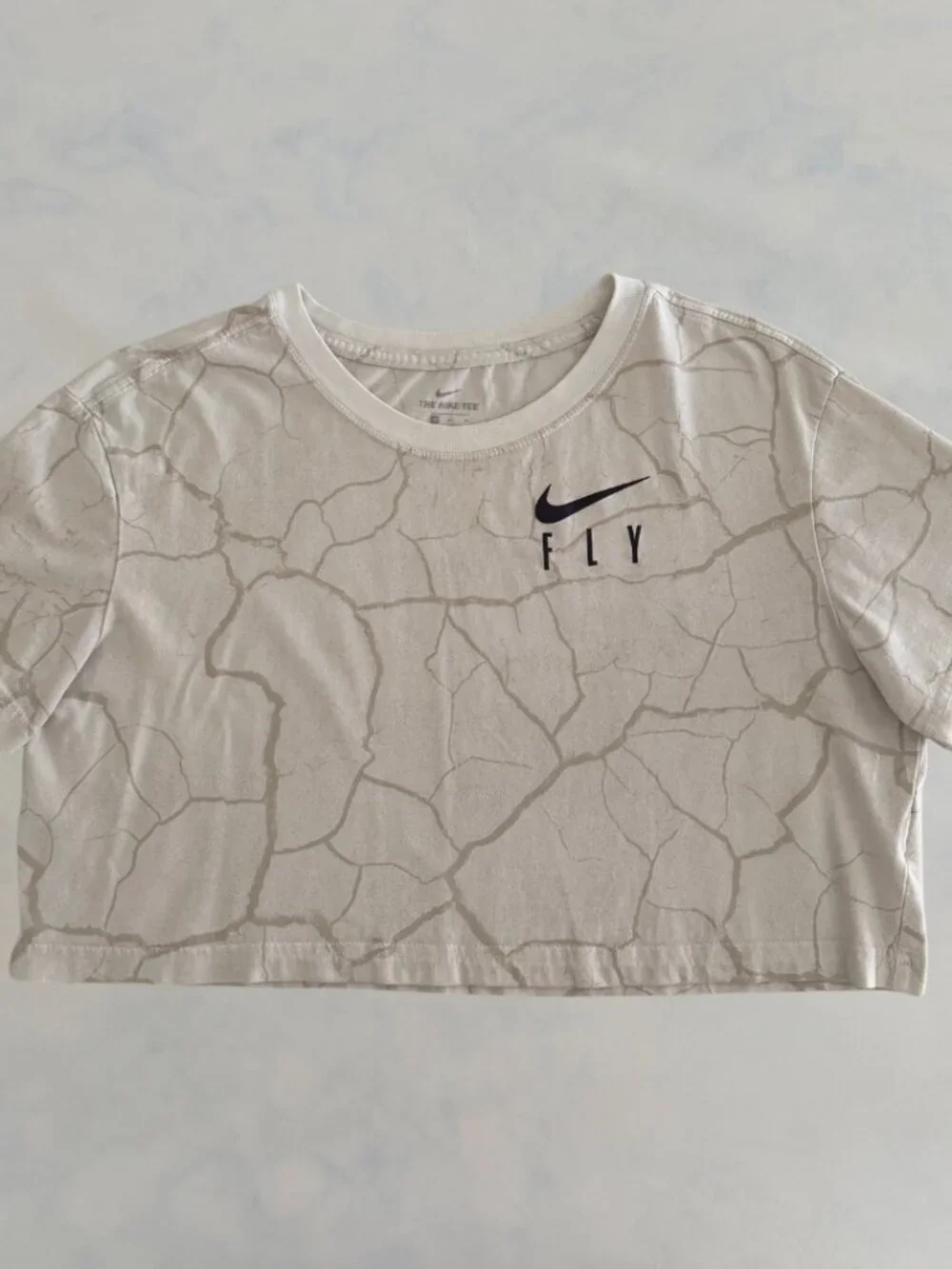 Nike 100% Cotton Swoosh Fly Basketball Boxy Cropped Tee
